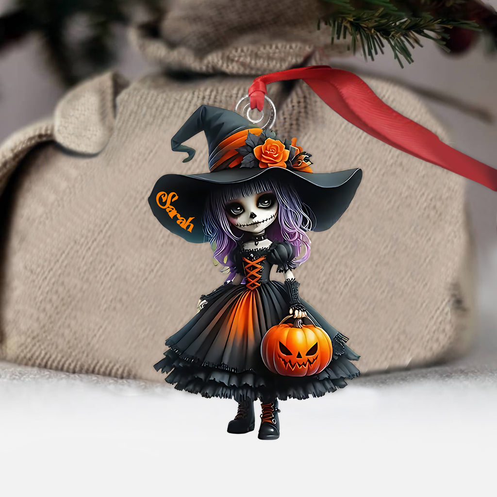 Little Witch - Personalized Witch Custom Shaped Ornament