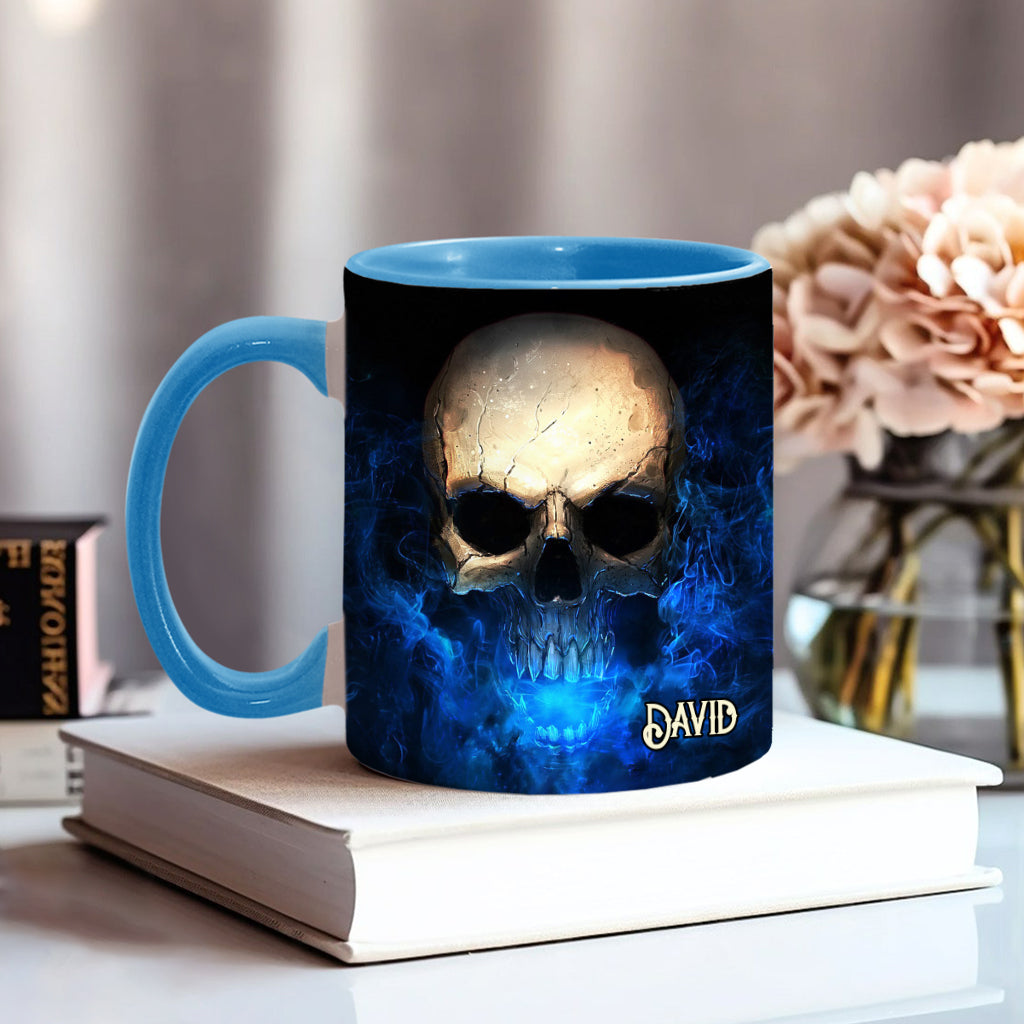Eis und Feuer – Personalisierte Tasse mit Totenkopf-Akzent