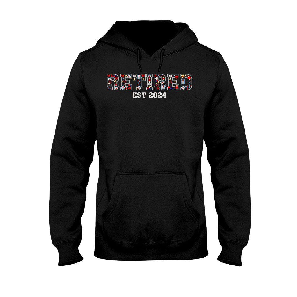 Krankenschwester im Ruhestand seit – Personalisiertes T-Shirt und Hoodie für Krankenschwestern