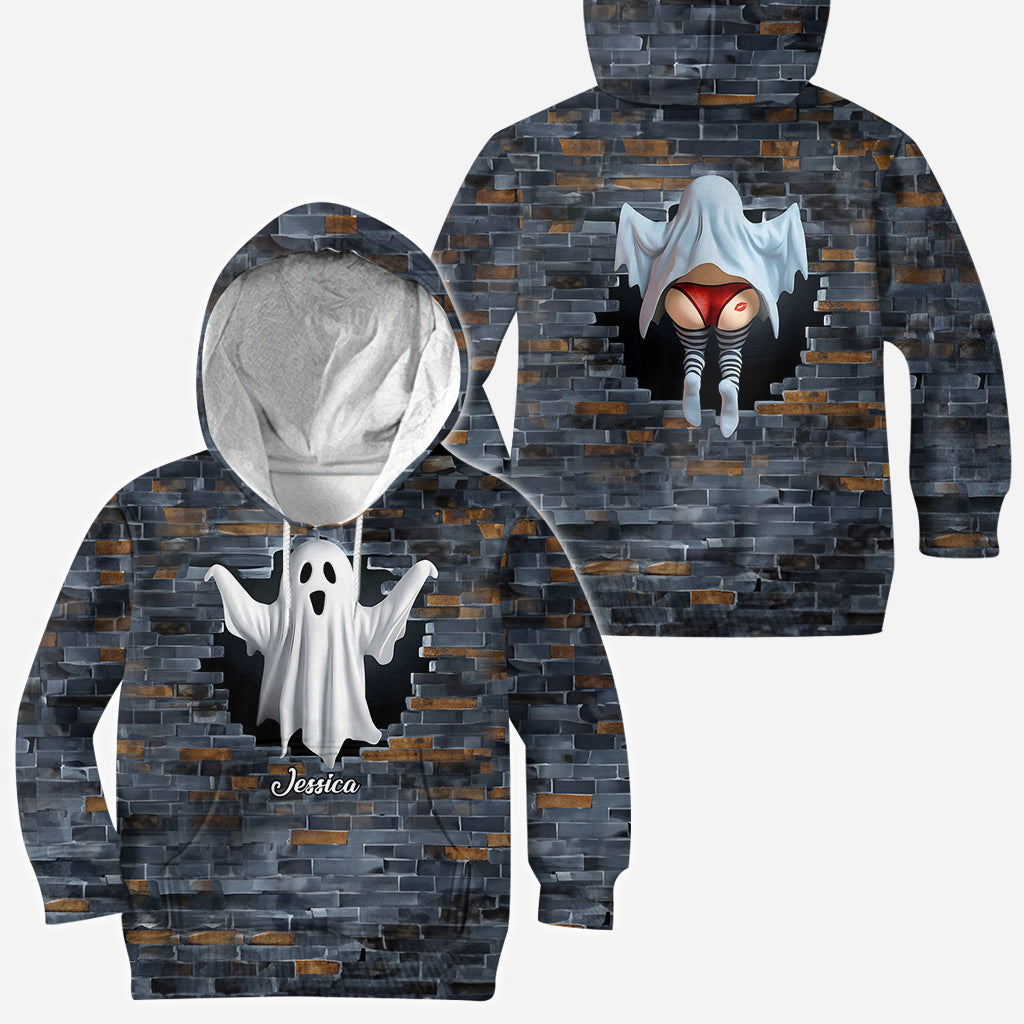 Lustiges Geisterpaar - Personalisiertes T-Shirt mit Pärchenmotiv