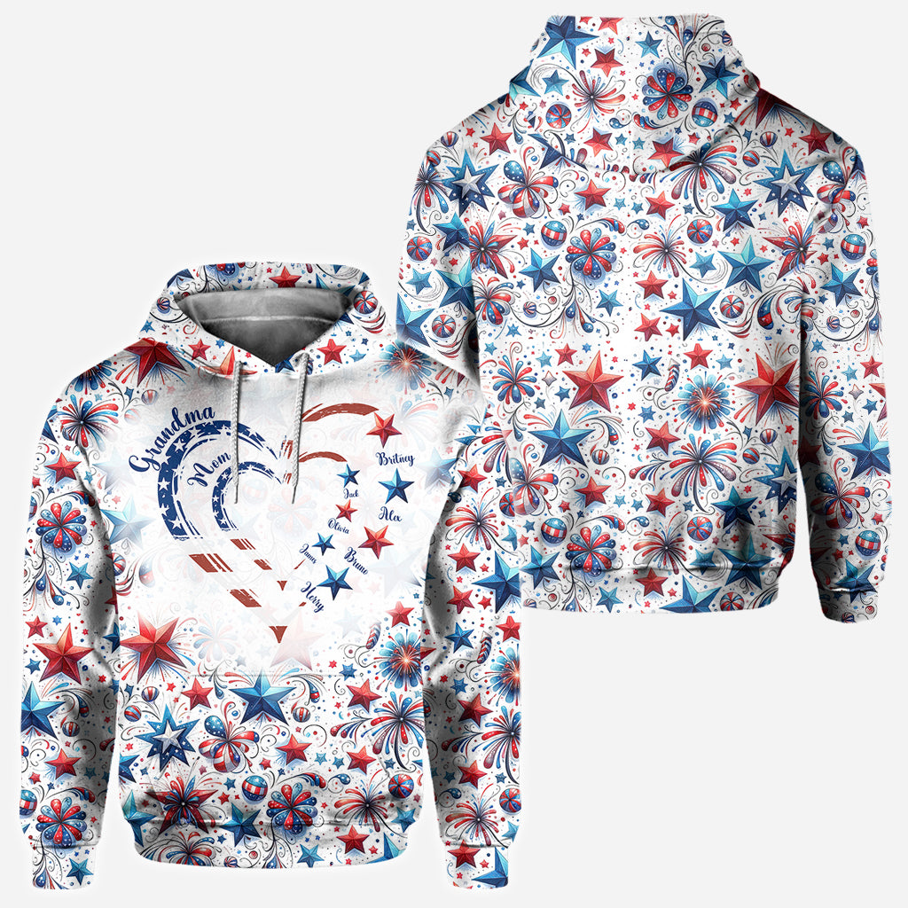 American Grandma - Personalized Grandma All Over Shirt