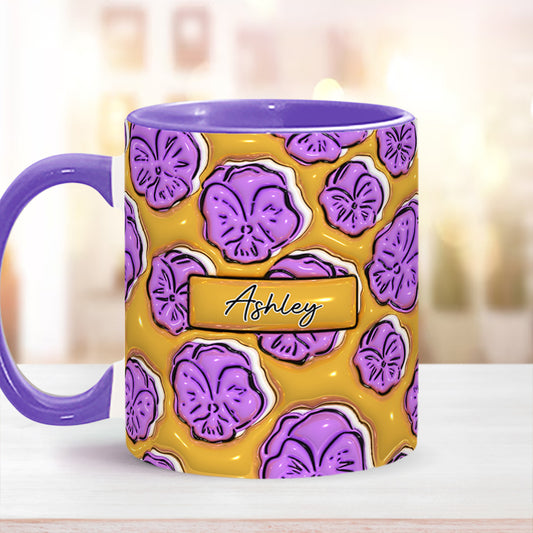 Birth Month Flower - Personalized Birthday Accent Mug