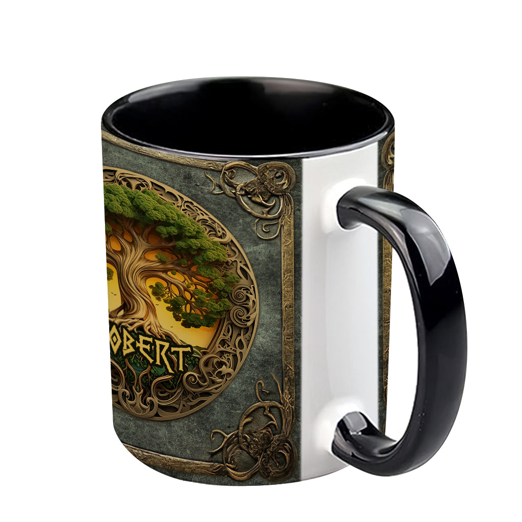 Tree Of Life Scandinavian Mythology Rustic Style - Personalized Irish Accent Mug