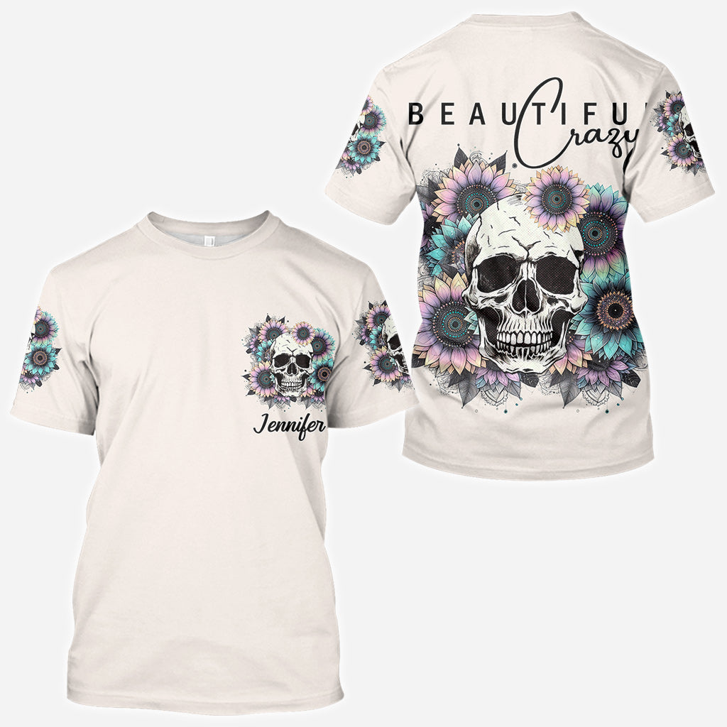Wunderschön verrückt – personalisiertes Totenkopf-Shirt