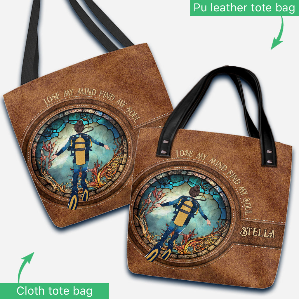 Into The Ocean I Go - Personalized Scuba Diving Tote Bag