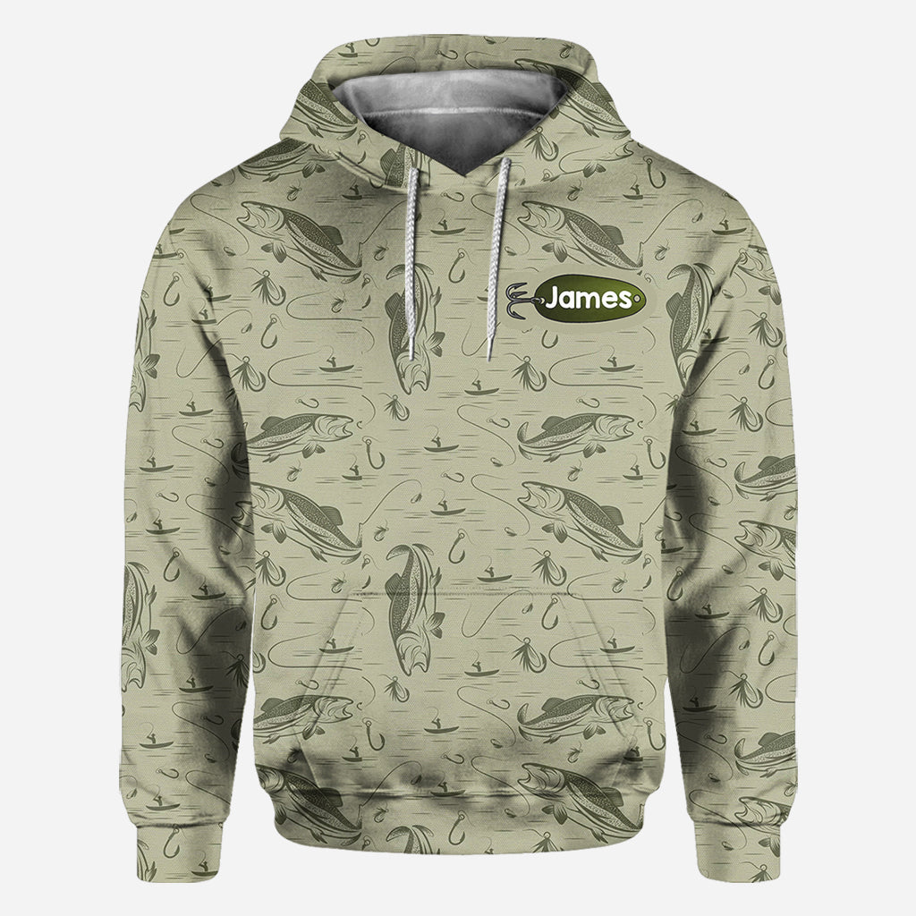 Hooked On Being Dad/ Grandpa... - Personalized Fishing All Over Shirt