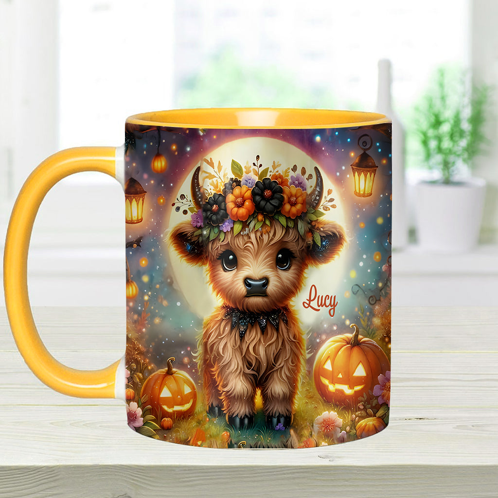 Halloween-Hochlandkuh - Personalisierter Akzentbecher