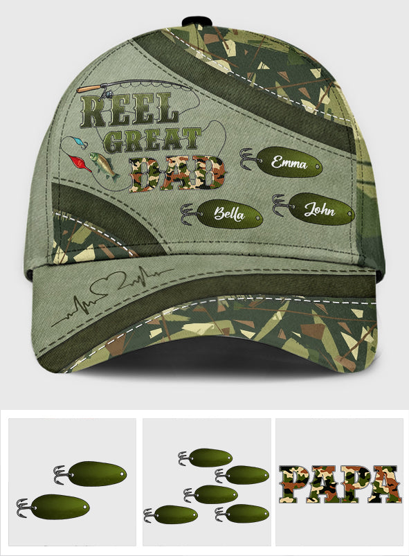 Western Reel Great Dad Camouflage - Personalisierte klassische Vaterkappe