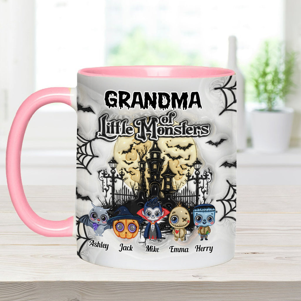 Grandma Of Little Nightmares - Personalized Grandma Accent Mug