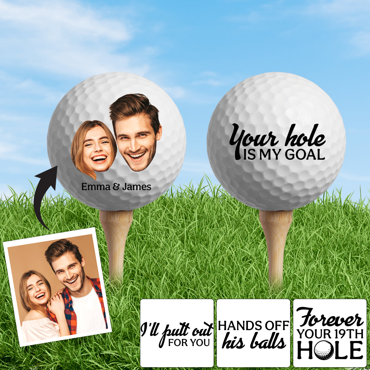 Dein Loch ist mein Ziel – personalisierter Golfball
