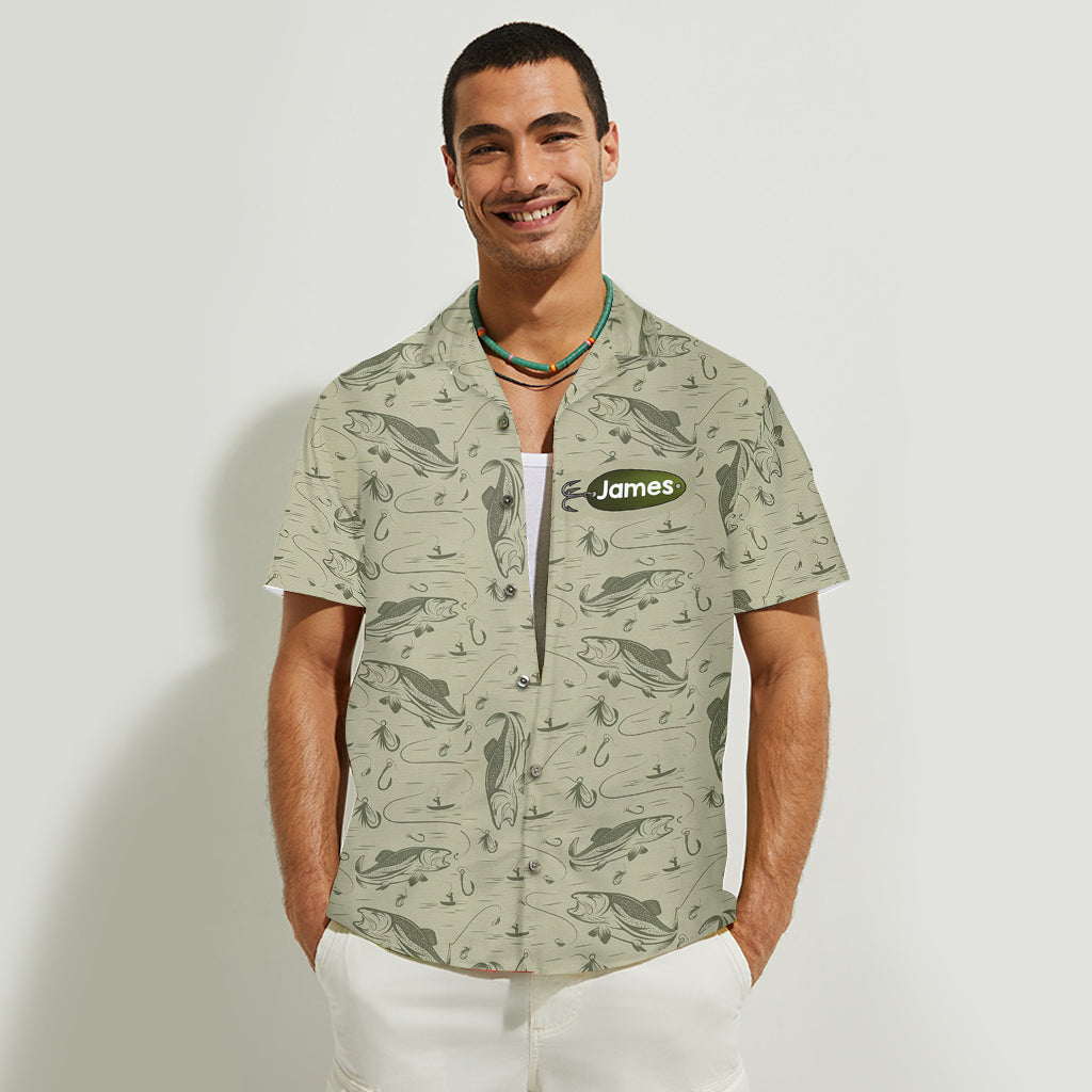 Verrückt nach dem Vater-/Opa-Dasein... - Personalisiertes Angel-Hawaiihemd