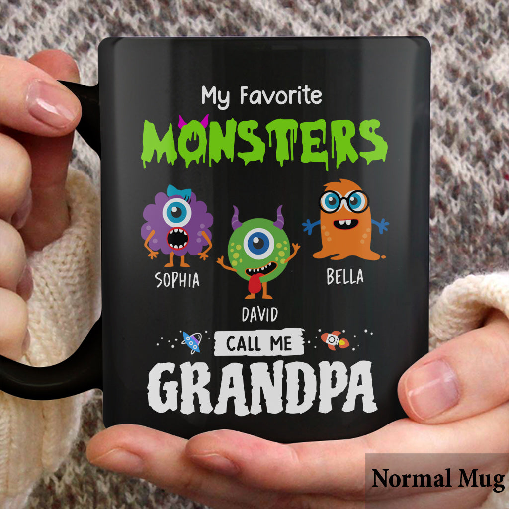 Meine Lieblingsmonster nennen mich Opa Papa - Personalisierte Opa-Tasse
