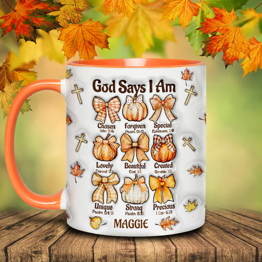 God Say I Am - Personalized Christian Accent Mug