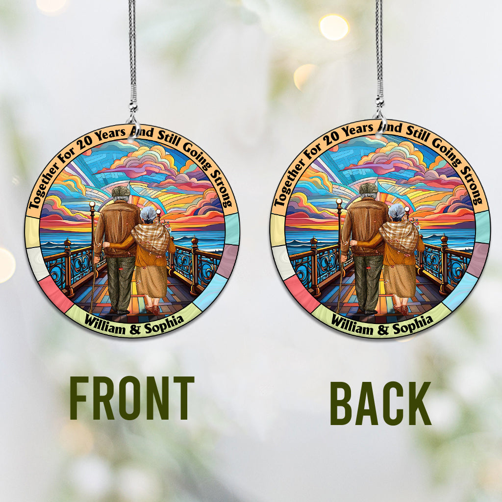 Together For Years And Still Going Strong - Personalized Couple Car Ornament