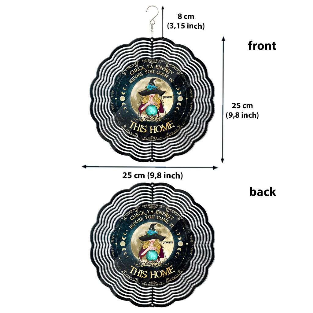 Rauch aus Luft, Feuer und Erde – Personalisierter Hexen-Windspinner