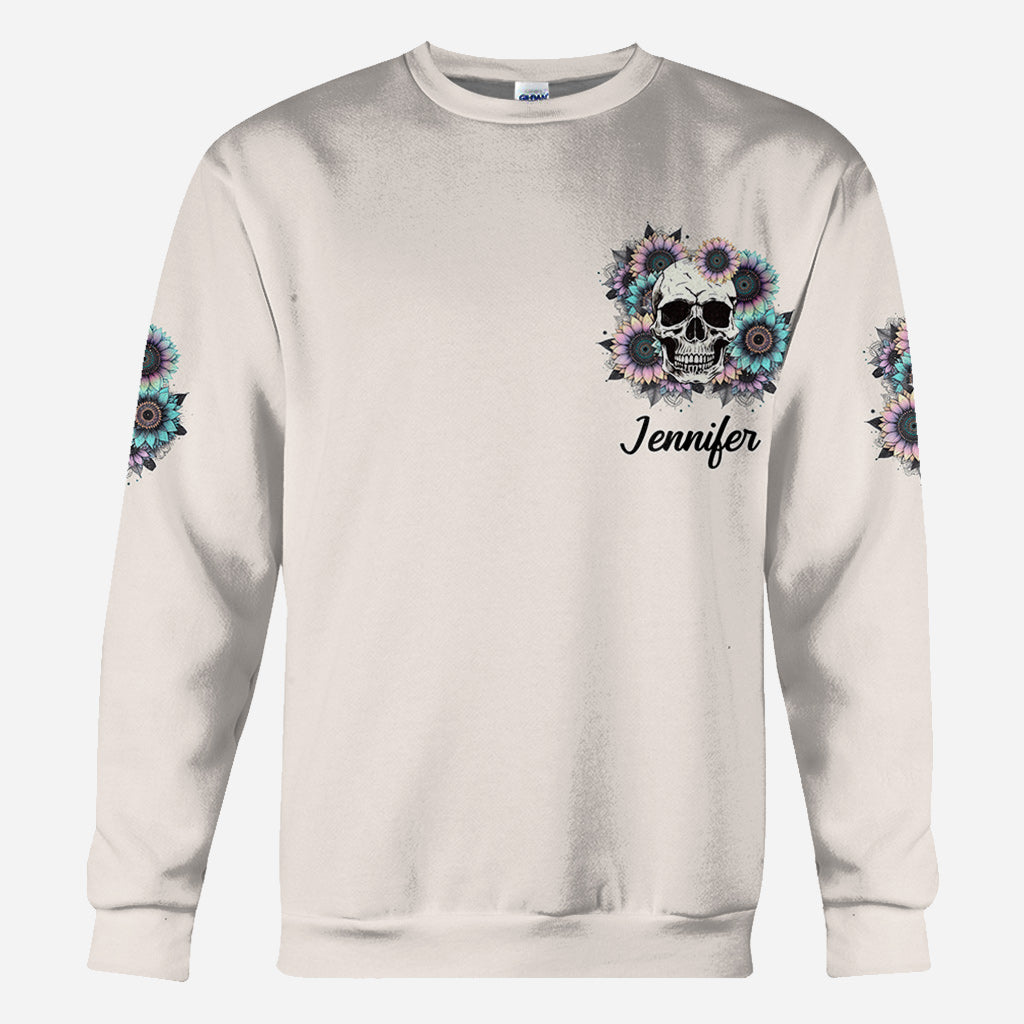 Wunderschön verrückt – personalisiertes Totenkopf-Shirt