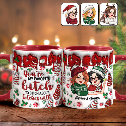 Best Bitches - Personalized Bestie Accent Mug