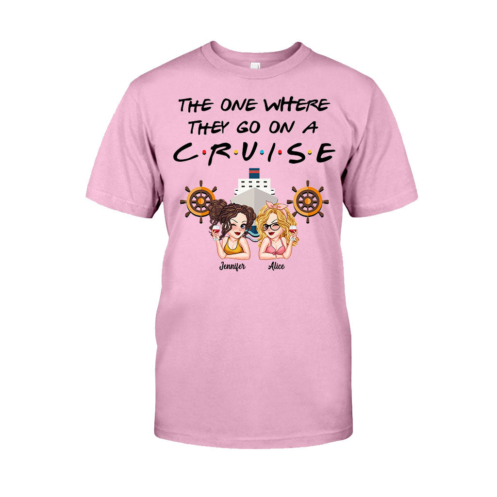 The One Where They Go On A Cruise - Personalized Cruising T-shirt And Hoodie
