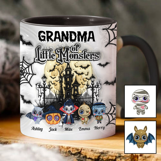 Grandma Of Little Nightmares - Personalized Grandma Accent Mug