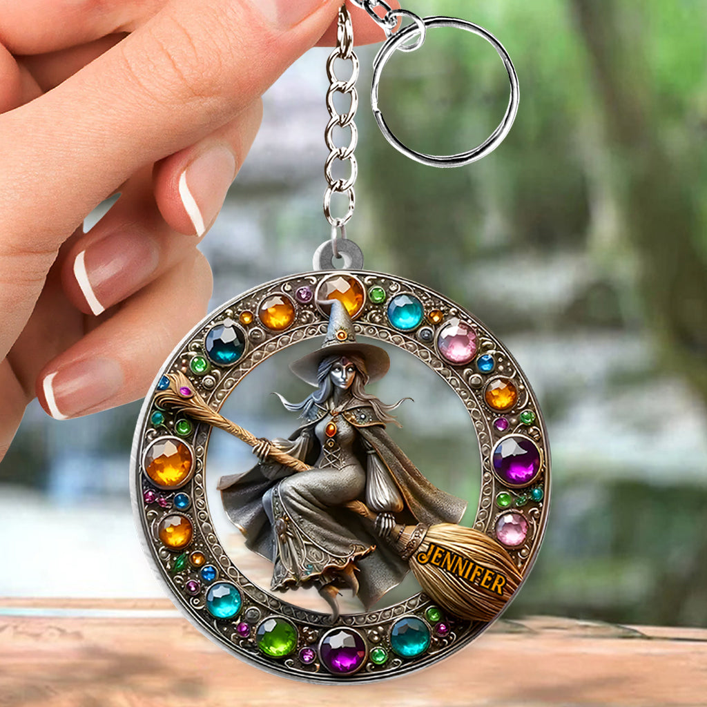 Beautiful Witch - Personalized Witch Keychain