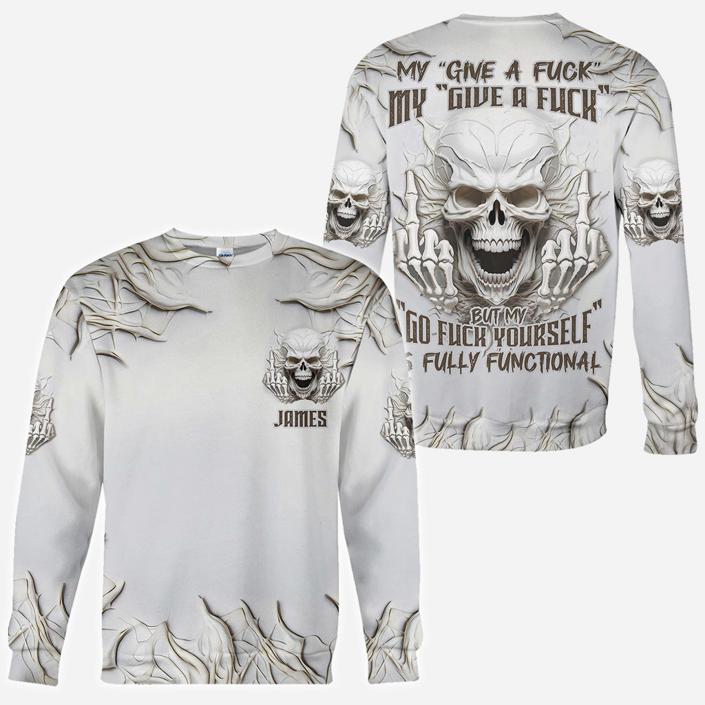 Sarkasmus Weißer Totenkopf - Personalisiertes Totenkopf-Shirt