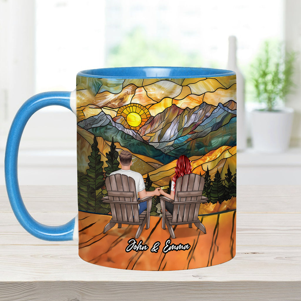 „Du und ich, wir schaffen das“ – personalisierte Tasse für Paare