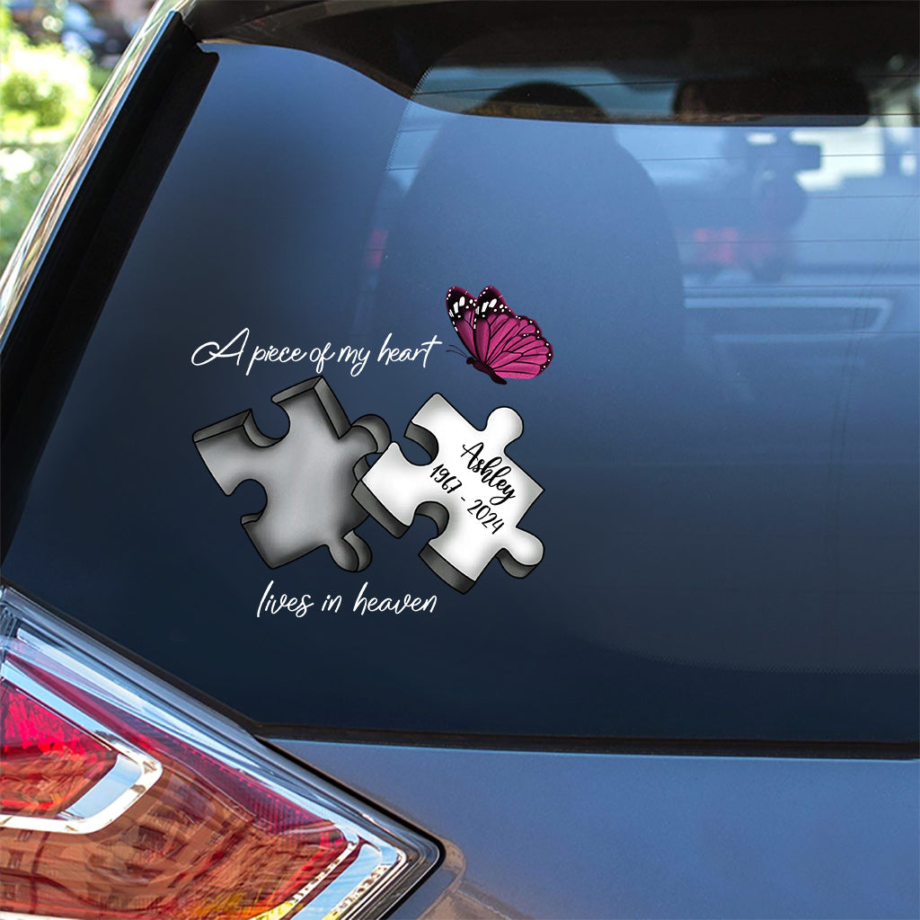 Gedenk-Schmetterling Libelle Himmelsfeder - Personalisierter Gedenkaufkleber