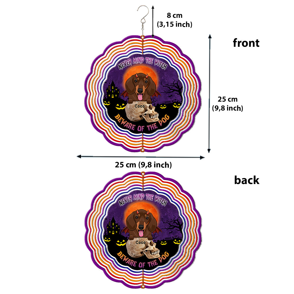Beware Of The Dogs - Personalized Dog Wind Spinner