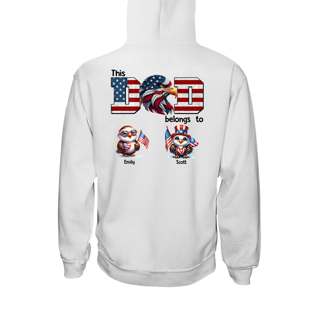 Adler-Papa – Personalisiertes Vater-T-Shirt und Hoodie