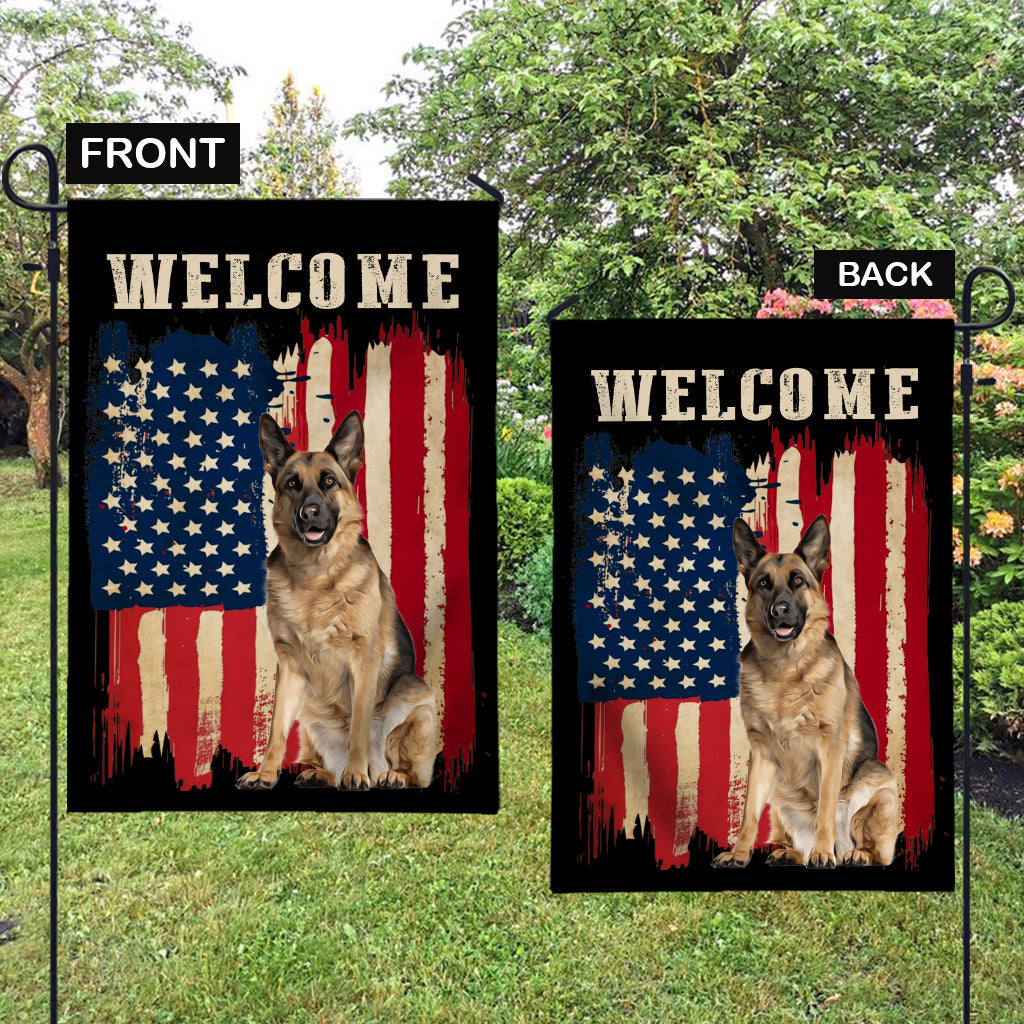 Welpenflagge - Personalisierte Hunde-Gartenflagge