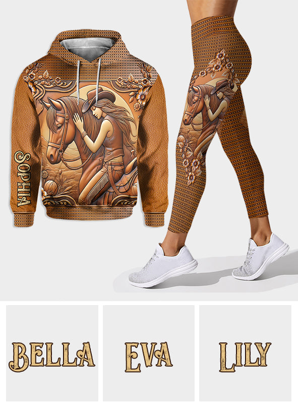 Ein Mädchen und ihr Pferd – Personalisierter Pferde-Hoodie und Leggings