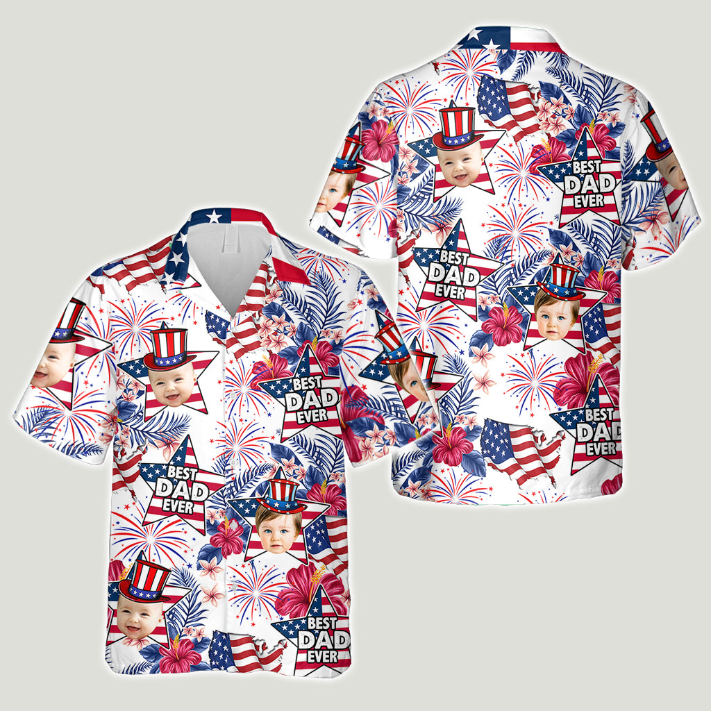 Bester Papa aller Zeiten - Personalisiertes Hawaiihemd für Väter