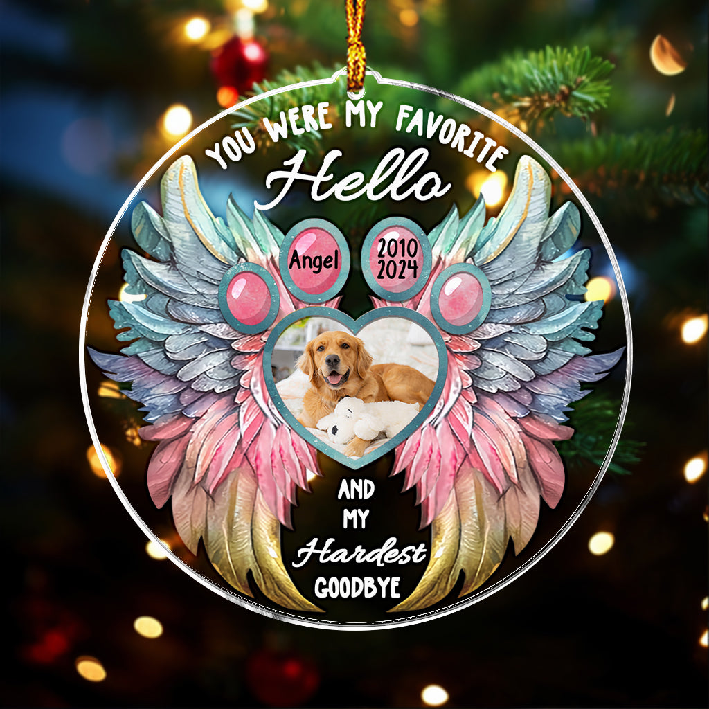 Du warst mein Liebling, mein schwerster Abschied – personalisierter Hunde-Anhänger in individueller Form