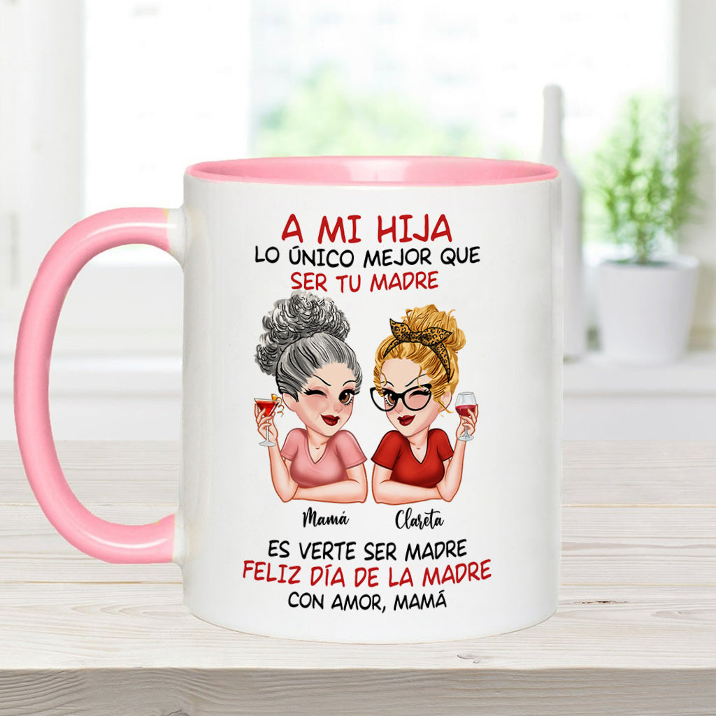 A Mi Hija - Personalisierte Tasse mit Muttermotiv