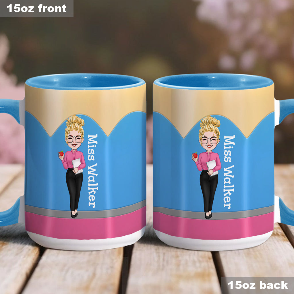 Teacher's Pencil - Personalized Teacher Accent Mug