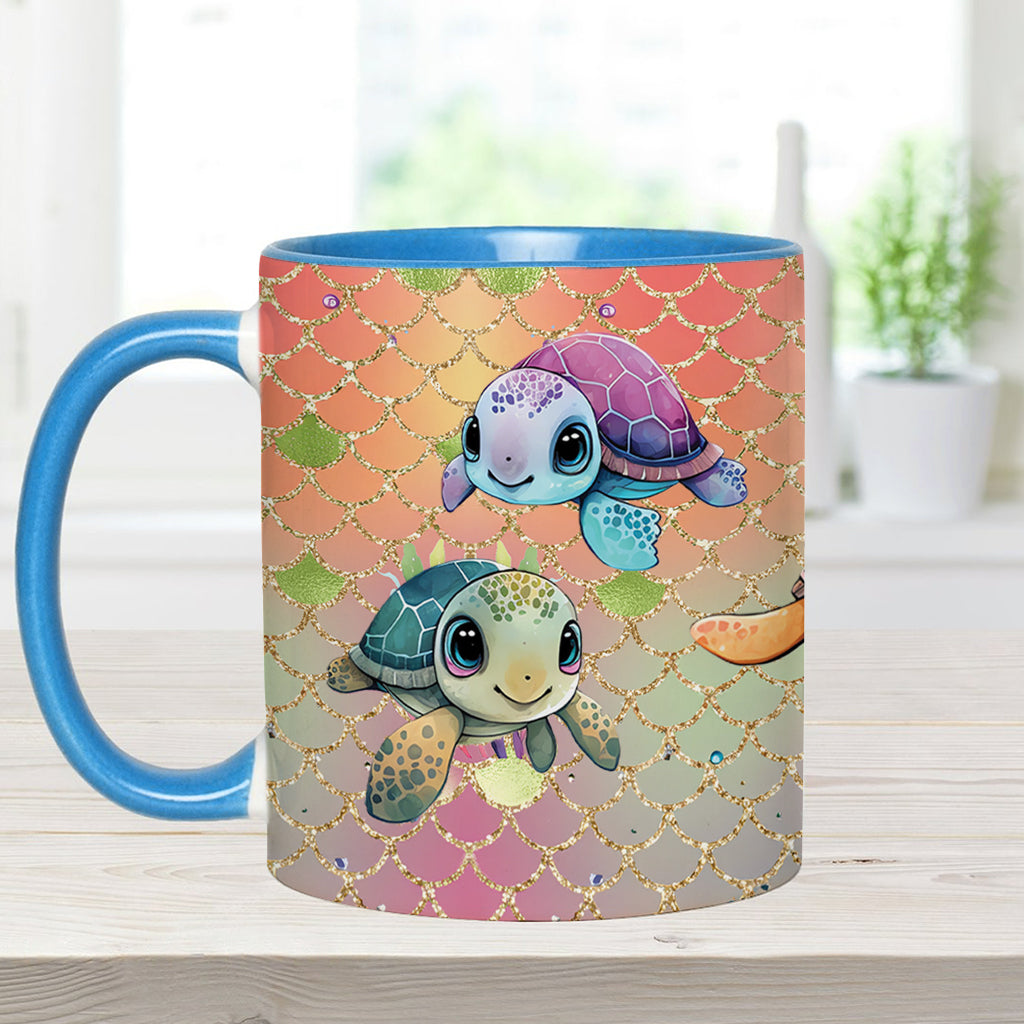 Niedliche Schildkröten – Personalisierte Tasse mit Schildkrötenmotiv