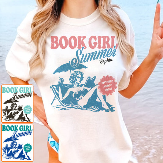 Sommer für Bücherwürmer – Personalisiertes Buch-T-Shirt und Hoodie