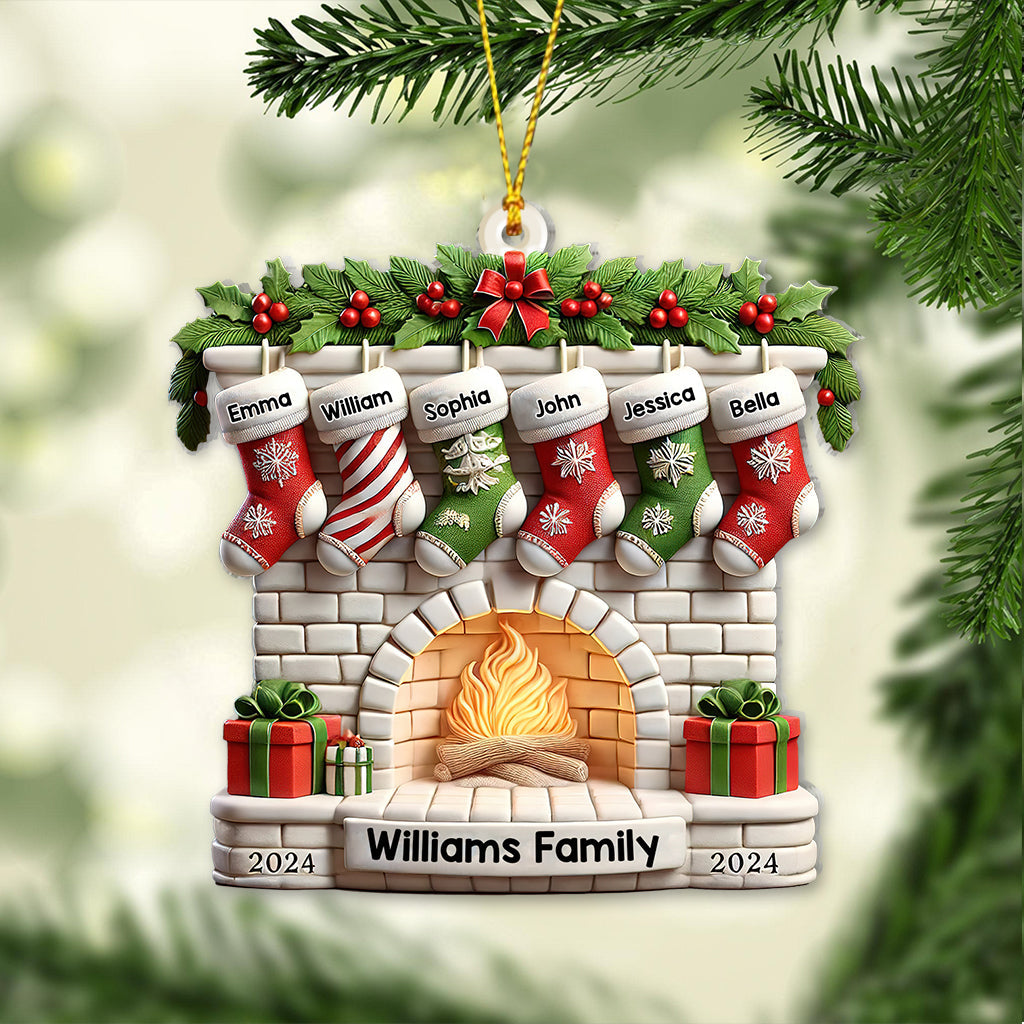 Strümpfe am Kamin – personalisierter Familienschmuck