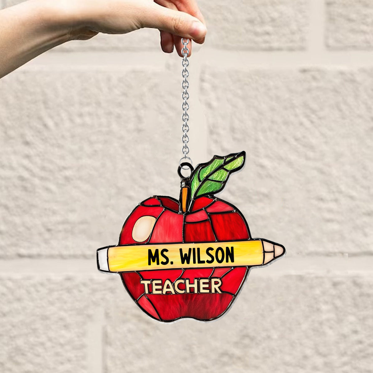 Liebe zum Lehrerberuf – Personalisierter Fensterhänger für Lehrer 