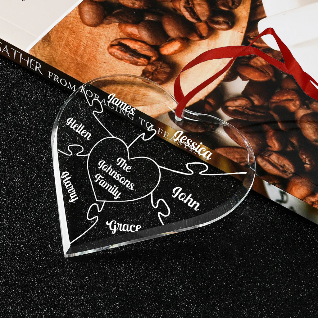 Teile meines Herzens – Personalisierter herzförmiger Glasanhänger für die beste Freundin