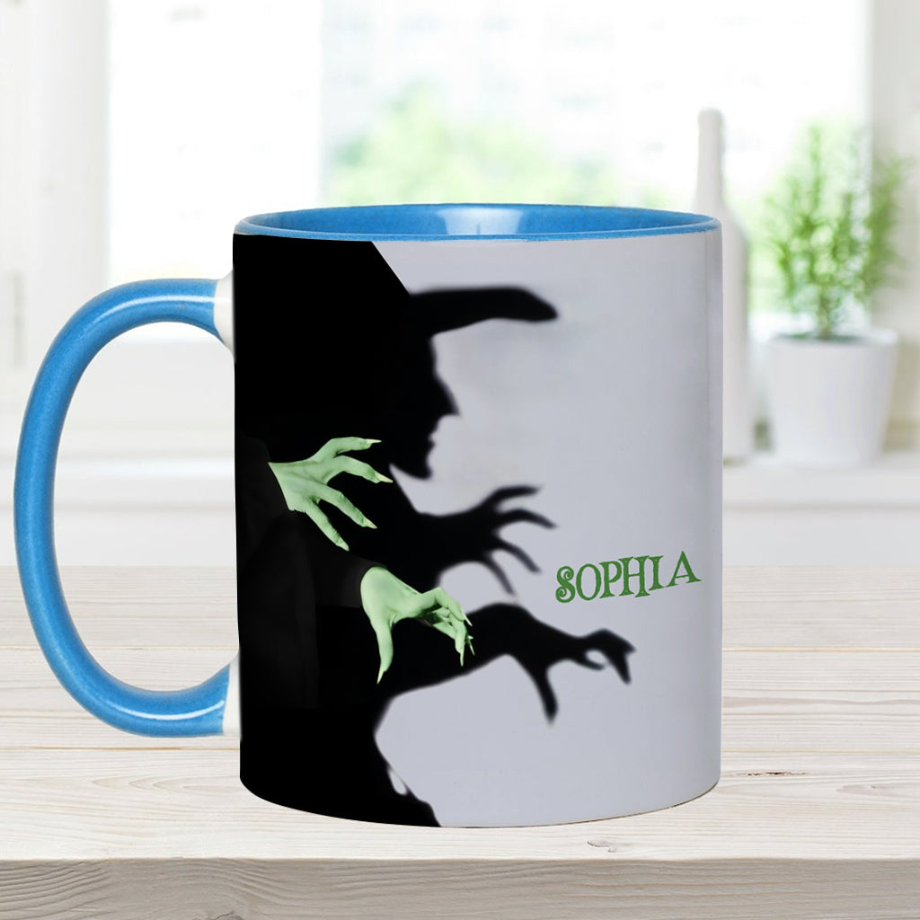 Halloween-Hexenschatten - Personalisierte Tasse mit Hexenmotiv