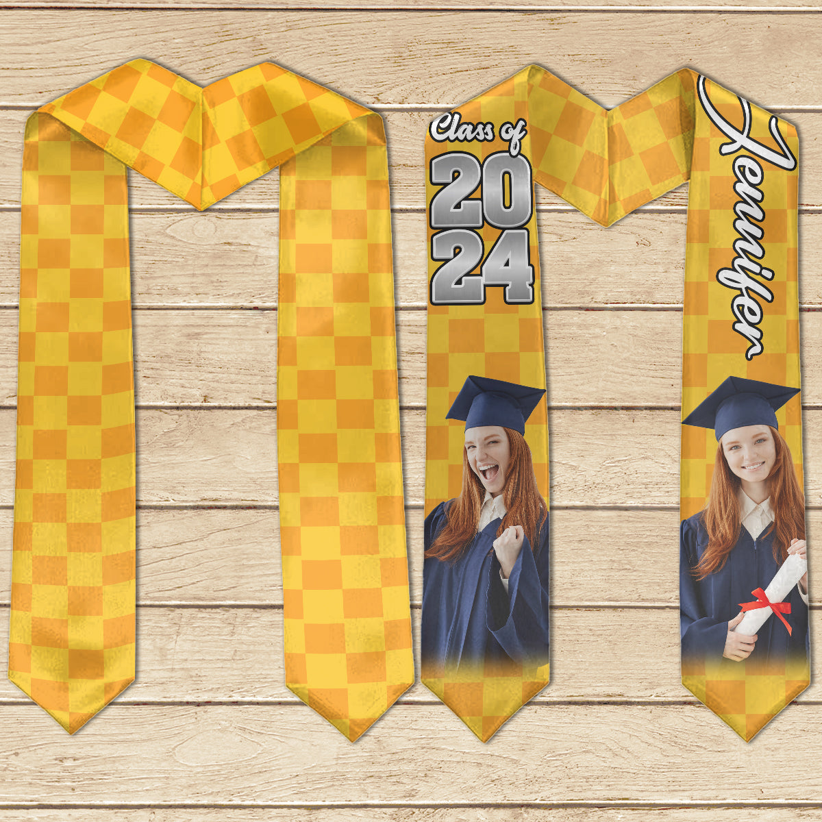 Photo Custom Graduation Stole Sash - Personalized Graduation Graduation Stole