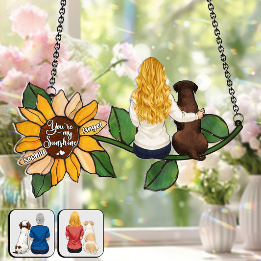 Du bist mein Sonnenschein – Personalisierter Hunde-Fensterhänger