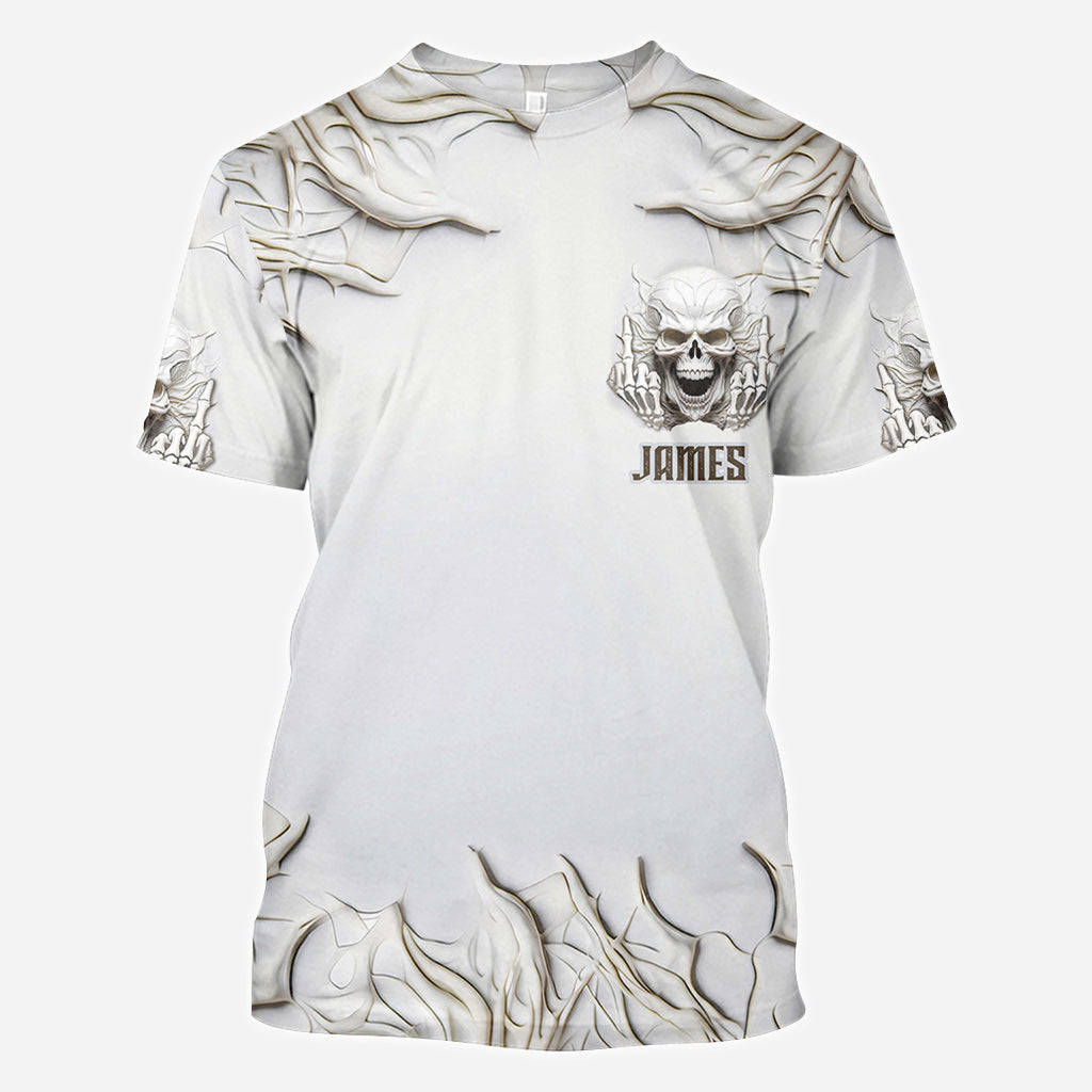 Sarkasmus Weißer Totenkopf - Personalisiertes Totenkopf-Shirt