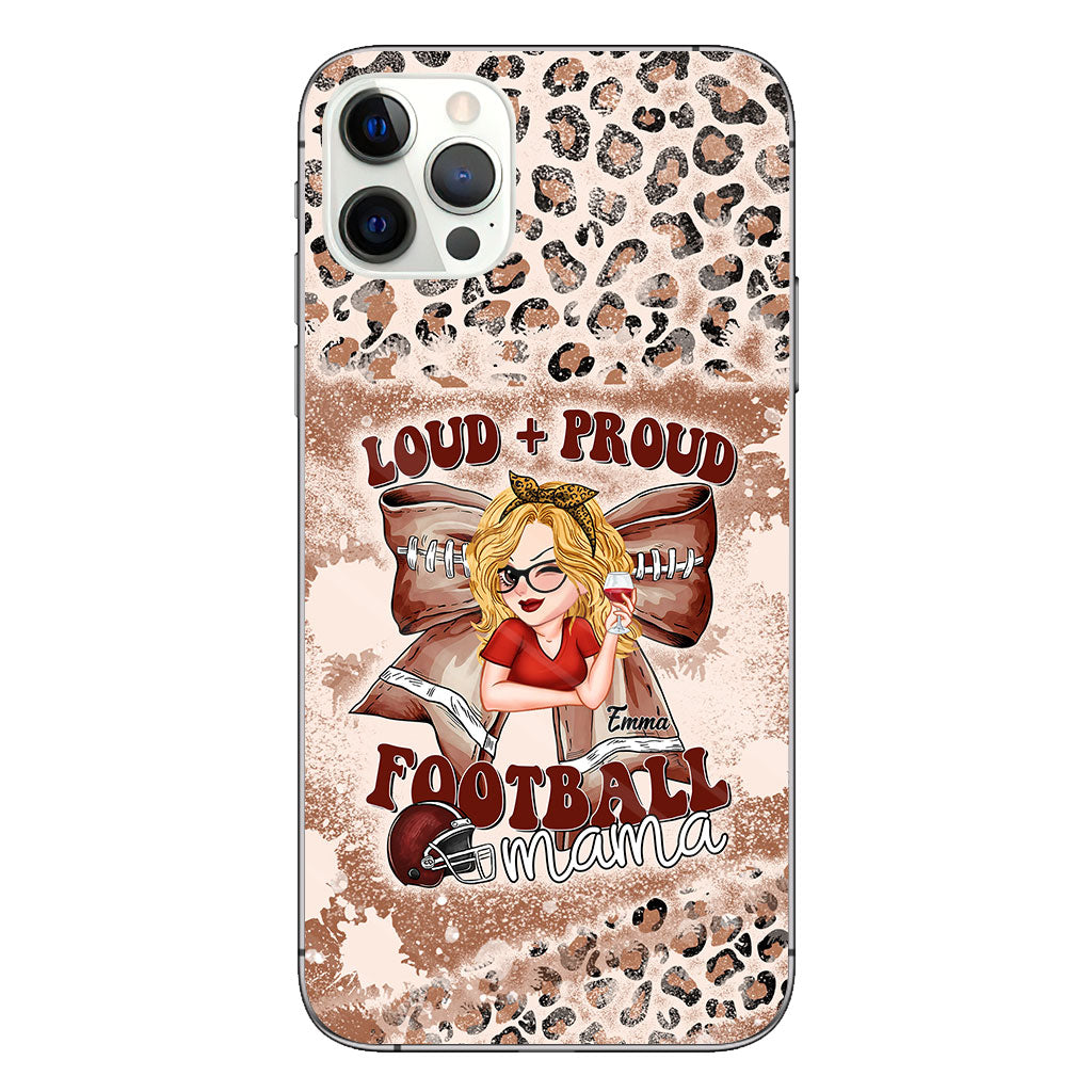 Loud Proud Football Any Title - Personalized Football Clear Phone Case