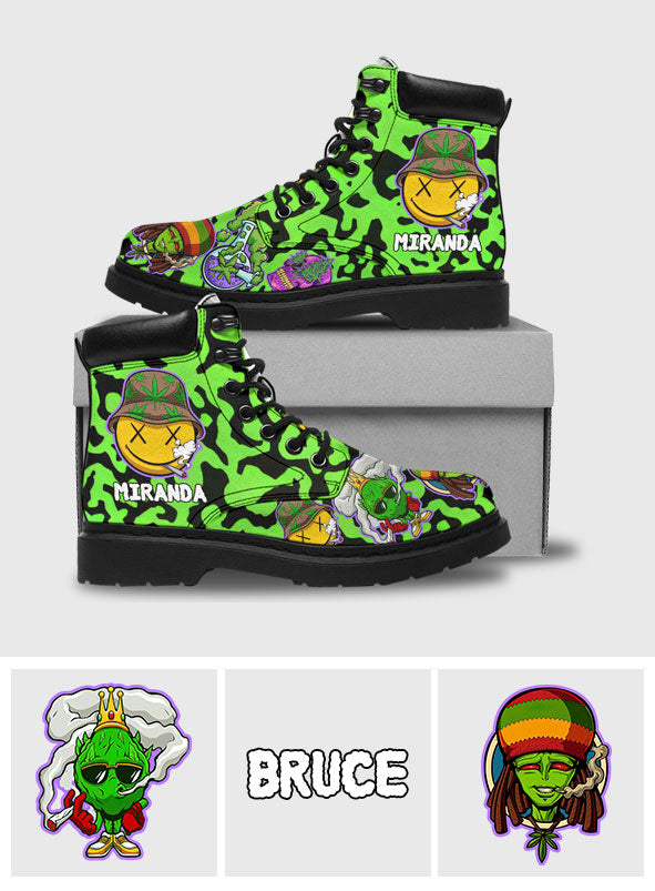 Keep One Rolled 420 – Personalisierte Weed-Ganzjahresstiefel