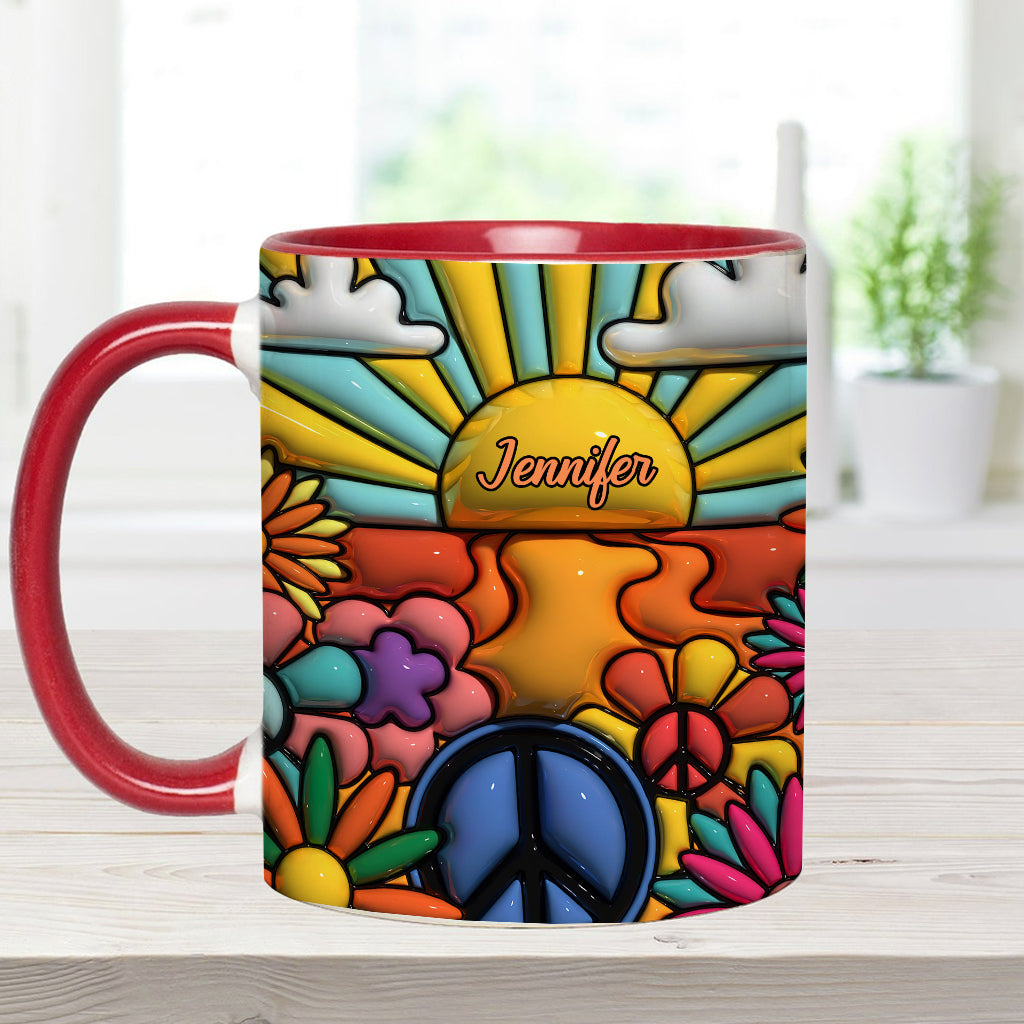 Hippie Soul – Personalisierte Tasse mit Hippie-Akzent