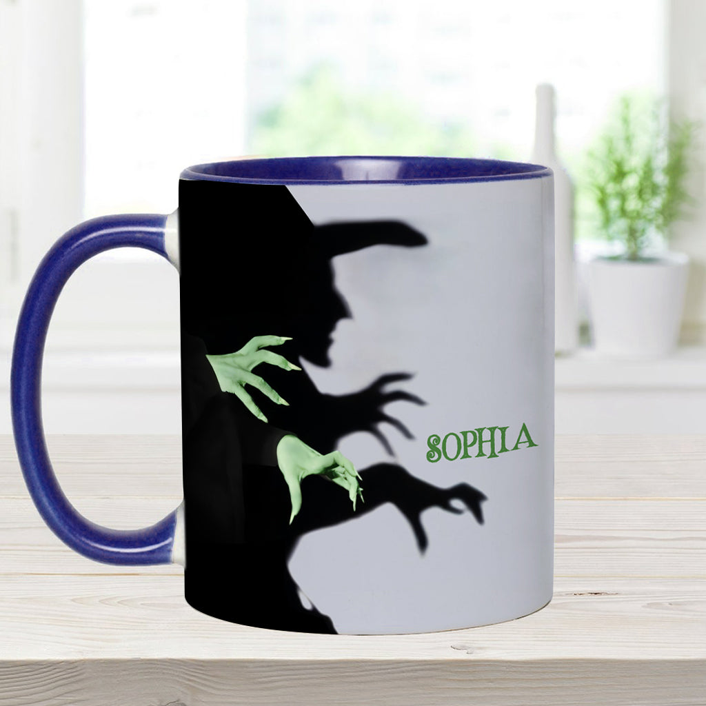 Halloween-Hexenschatten - Personalisierte Tasse mit Hexenmotiv