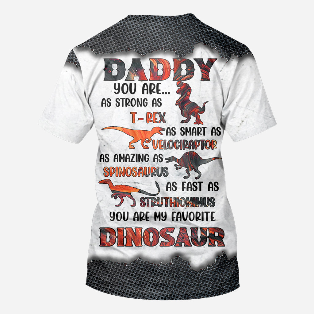 Leg dich nicht mit Daddysaurus an – Personalisiertes Vater-Shirt