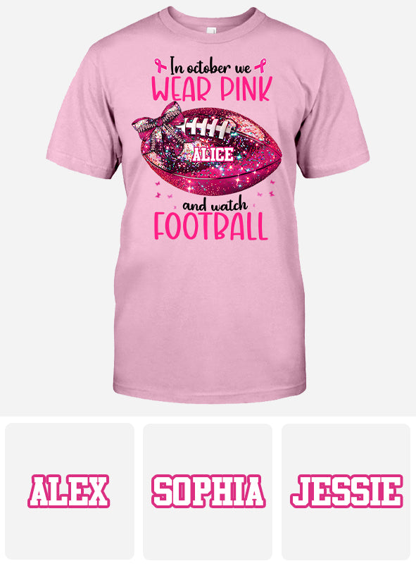 Im Oktober schauen wir zu – personalisiertes Fußball-T-Shirt und Hoodie